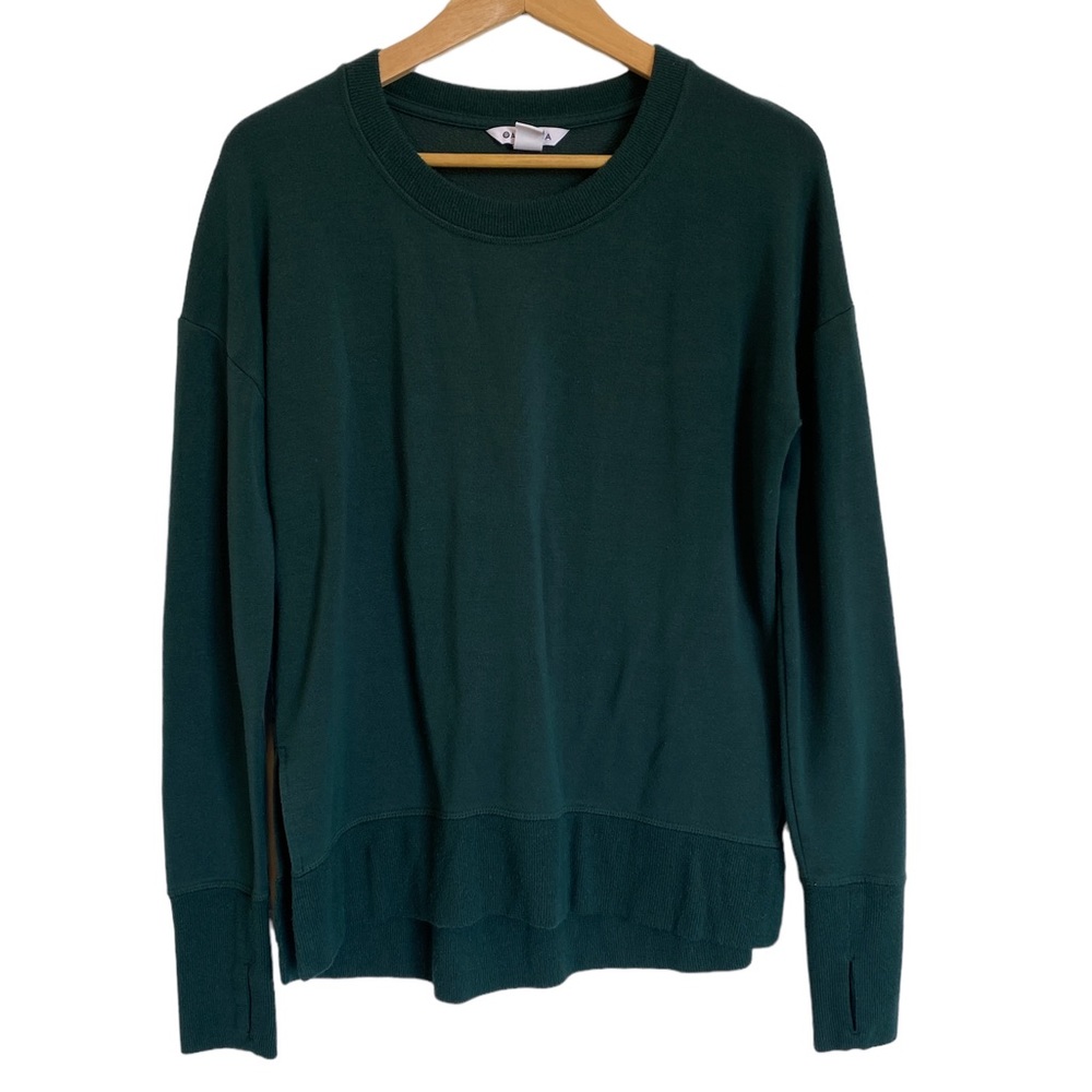 Athleta Forest Green Long Sleeve Shirt Womens XS